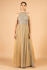 Beige Flared Gown3750 video